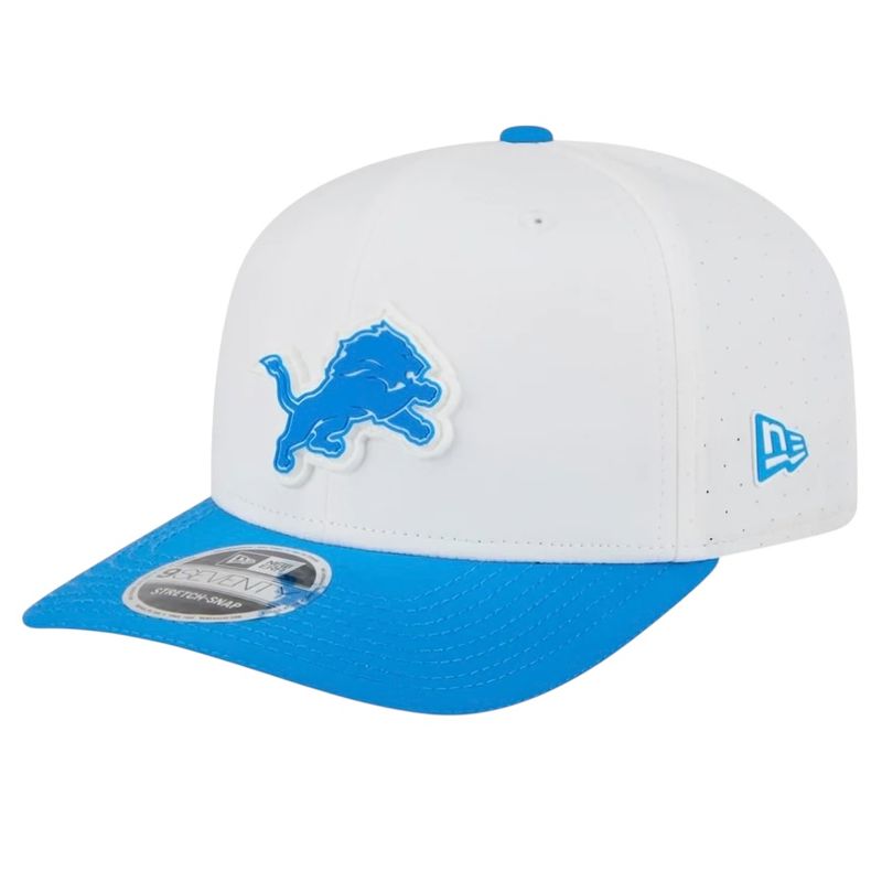 Detroit Lions Men's White/Blue 2025 NFL Training Camp  New Era NFL 9Seventy Stretch-Snap Hat