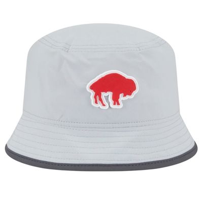 Buffalo Bills Men's New Era Gray 2025 NFL Training Camp Stretch Bucket Hat