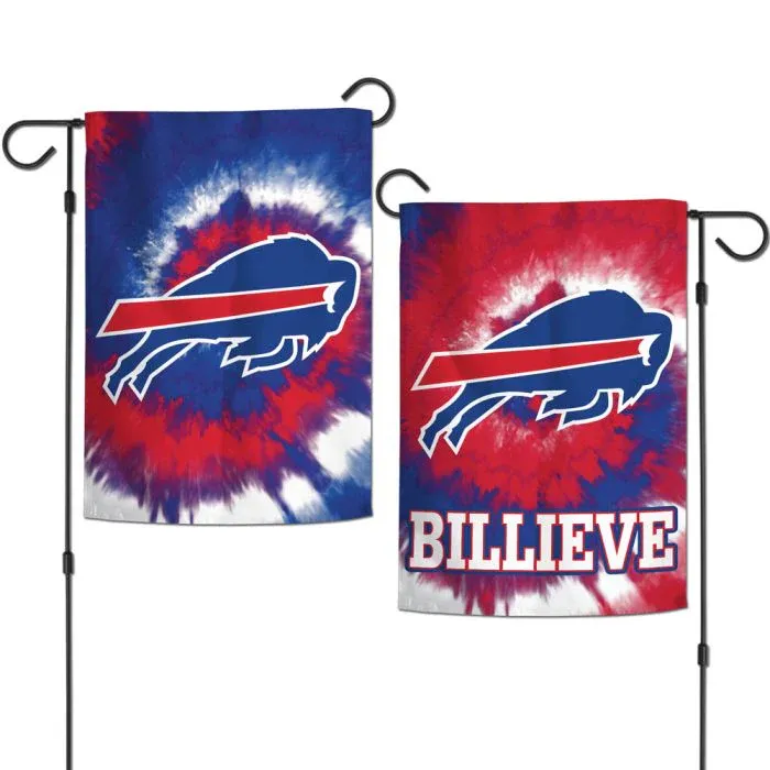 Buffalo Bills Tie Dye 12.5" x 18" Premium 2-Sided Garden Flag