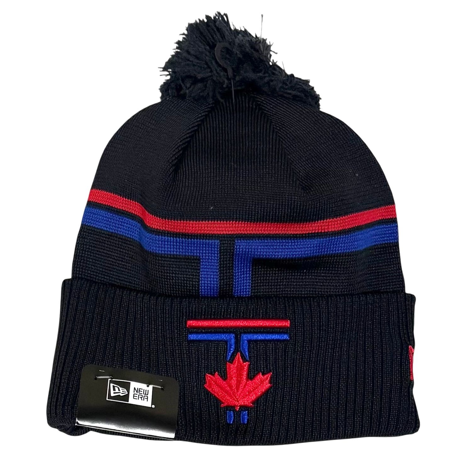 Toronto Blue Jays Men's 2025 City Connect New Era Cuffed Pom Knit Hat