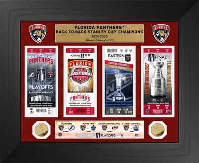 Florida Panthers Deluxe Road to the 2025 Stanley Cup Ticket Gold Coin Photo Mint