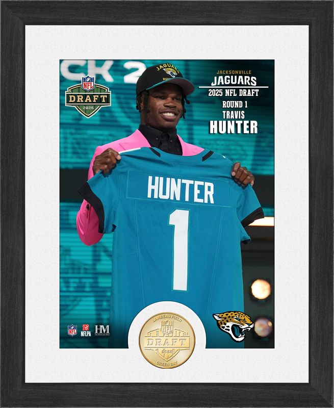 Jacksonville Jaguars Travis Hunter 2025 NFL Draft Bronze Coin Photo Mint