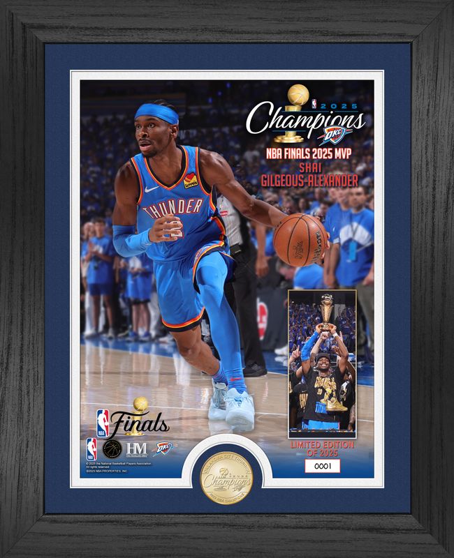 Oklahoma City Thunder Shai Gilgeous-Alexander 2025 NBA Finals MVP Bronze Coin Photo Mint