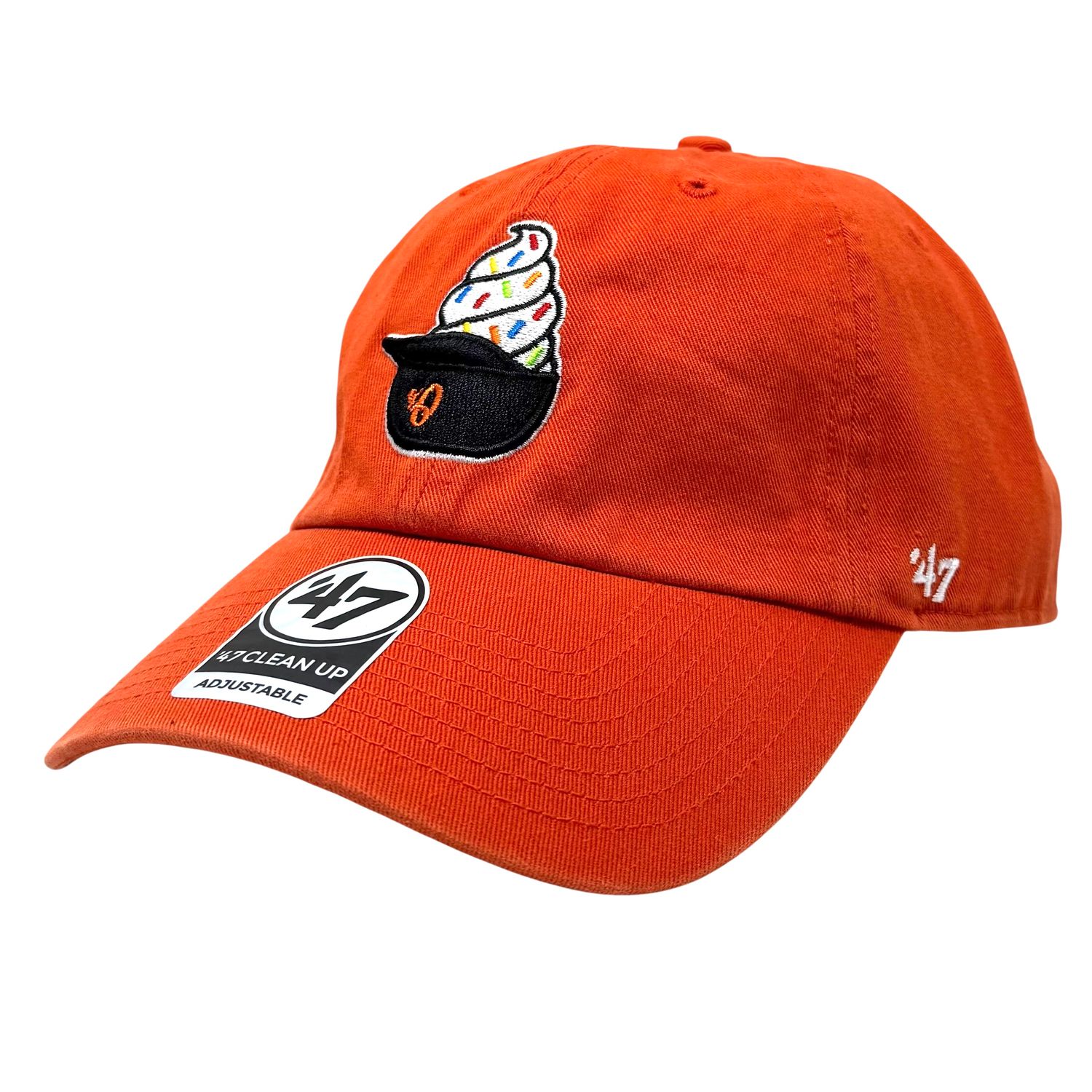 Baltimore Orioles Men’s Orange 47 Brand Clean Up Spring Training Ice Cream Cup Current Day Adjustable Hat