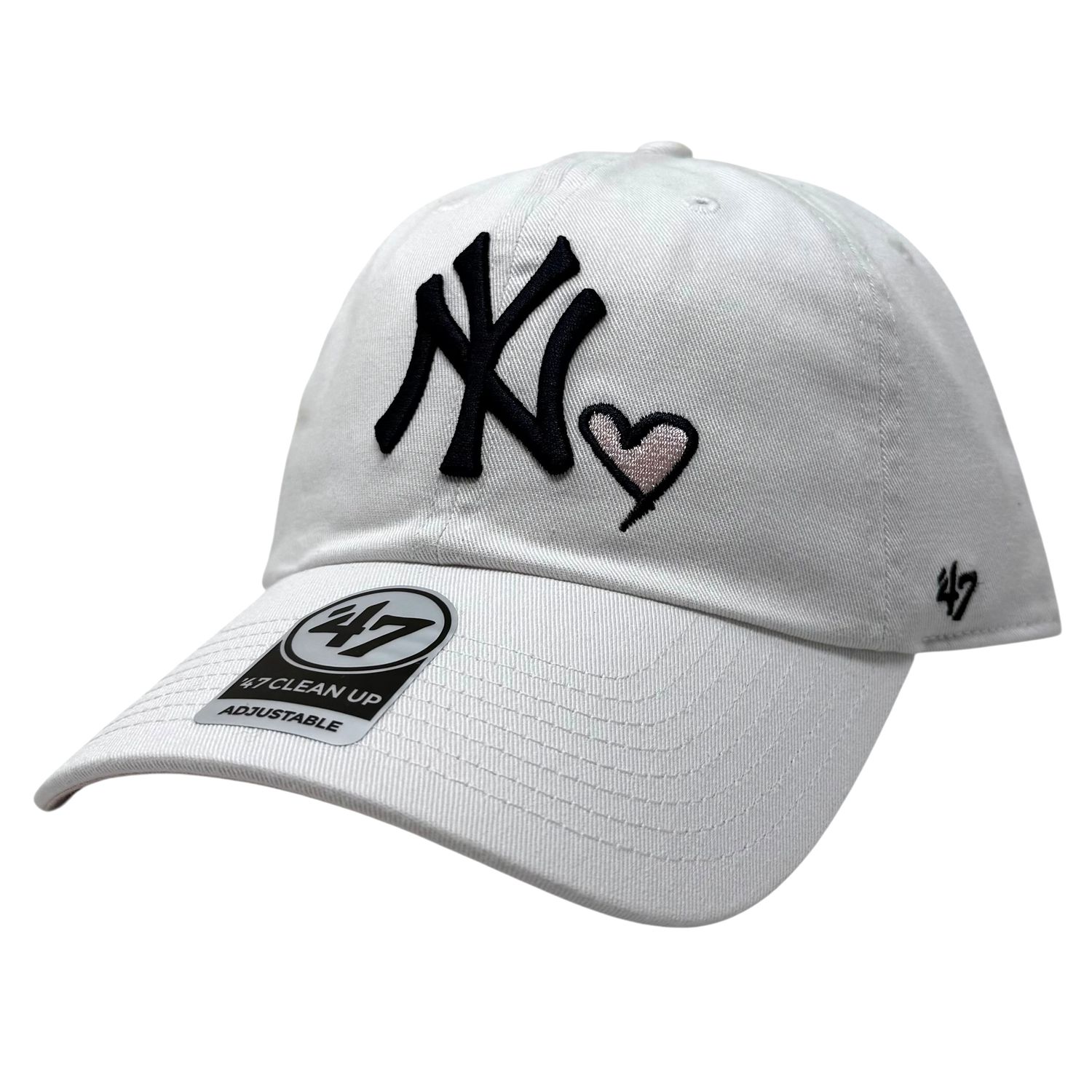 New York Yankees Men’s White Icon 47 Brand Clean Up Adjustable Hat