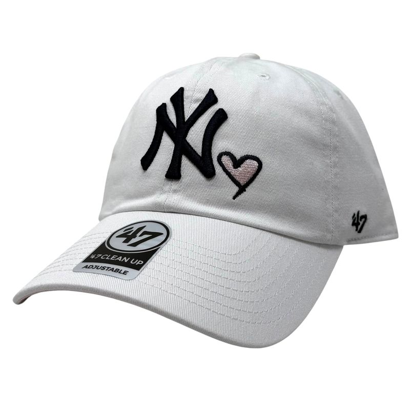 New York Yankees Men’s White Icon 47 Brand Clean Up Adjustable Hat