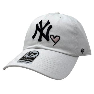 New York Yankees Men’s White Icon 47 Brand Clean Up Adjustable Hat
