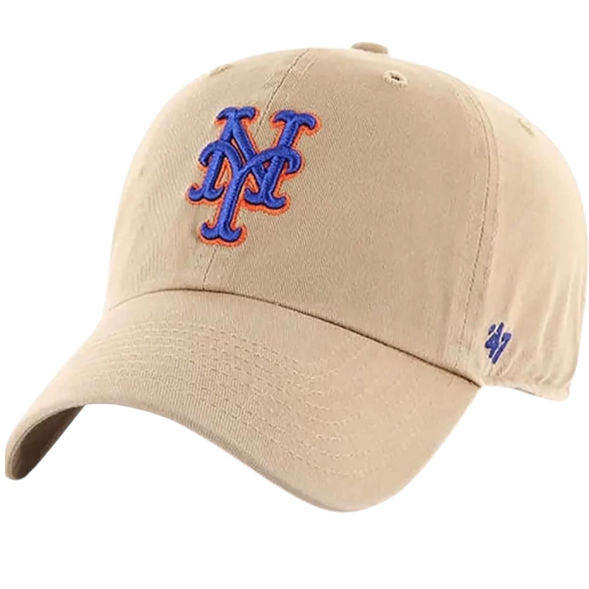 New York Mets Men’s Khaki 47 Brand Clean Up Adjustable Hat