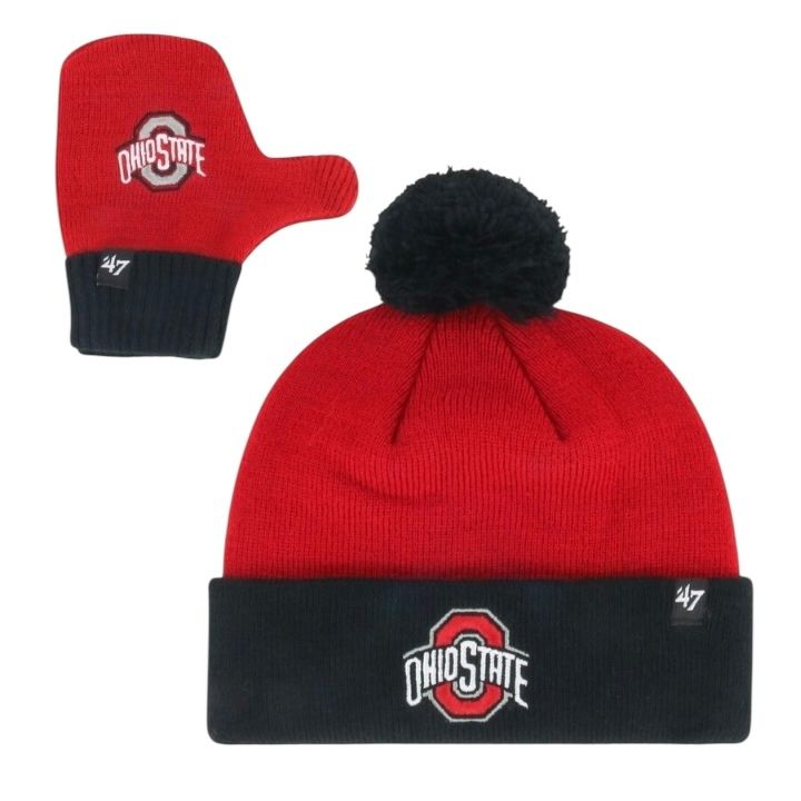 Ohio State Buckeyes Toddler 47 Brand Knit Hat & Mittens