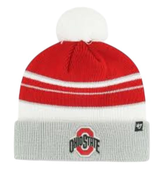 Ohio State Buckeyes Youth 47 Cuffed Pom Knit Hat