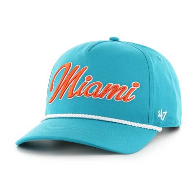 Miami Dolphins Men’s Aqua Overhand Script 47 Hitch Snapback Hat