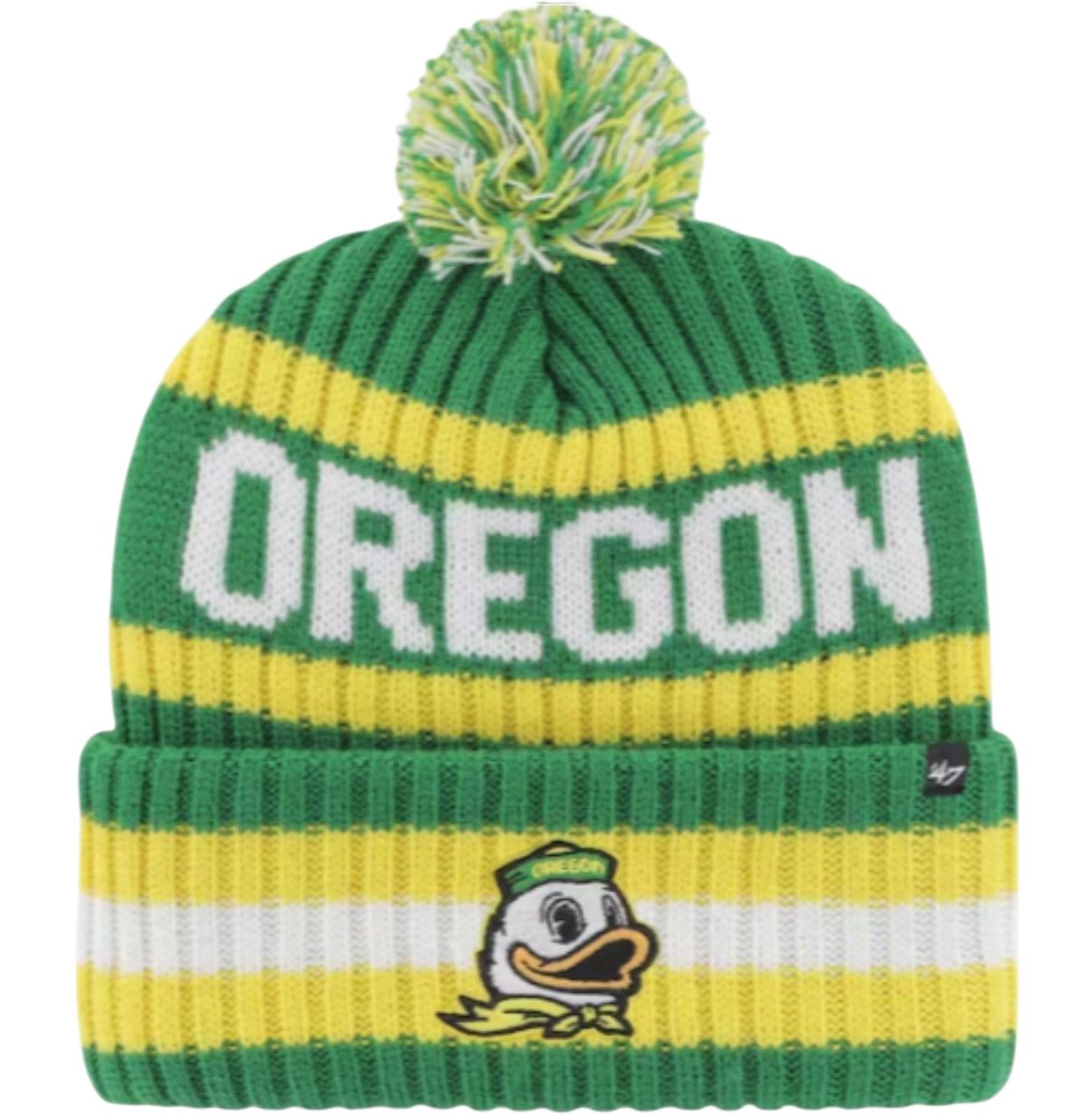 Oregon Ducks Men’s Green 47 Bering Cuffed Pom Knit Hat