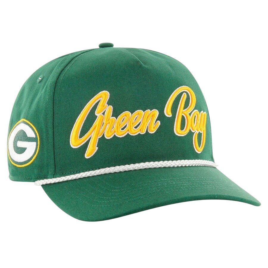 Green Bay Packers Men’s Green Overhand Script 47 Hitch Snapback Hat