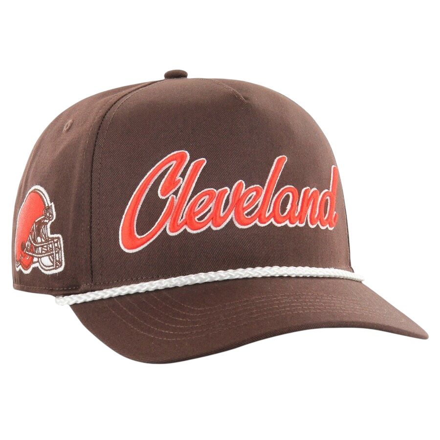 Cleveland Browns Men’s Brown Overhand Script 47 Hitch Snapback Hat