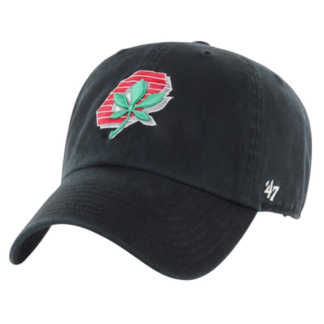 Ohio State Buckeyes Men’s Black 47 Brand Clean Up Adjustable Hat