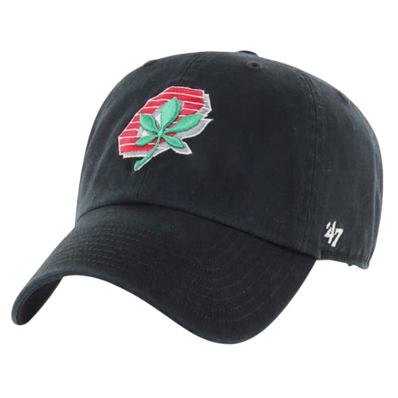 Ohio State Buckeyes Men’s Black 47 Brand Clean Up Adjustable Hat