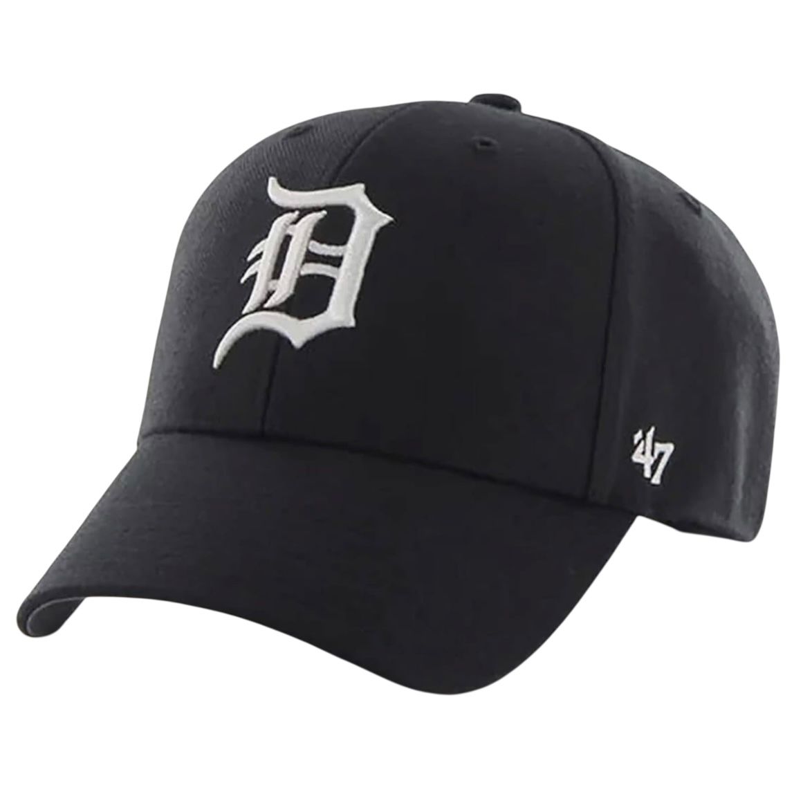 Detroit Tigers Men's Black 47 Brand MVP Adjustable Hat