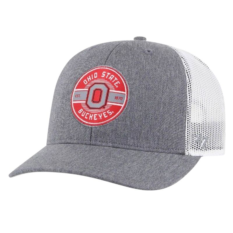 Ohio State Buckeyes Men’s Charcoal 47 Brand Trucker Adjustable Hat