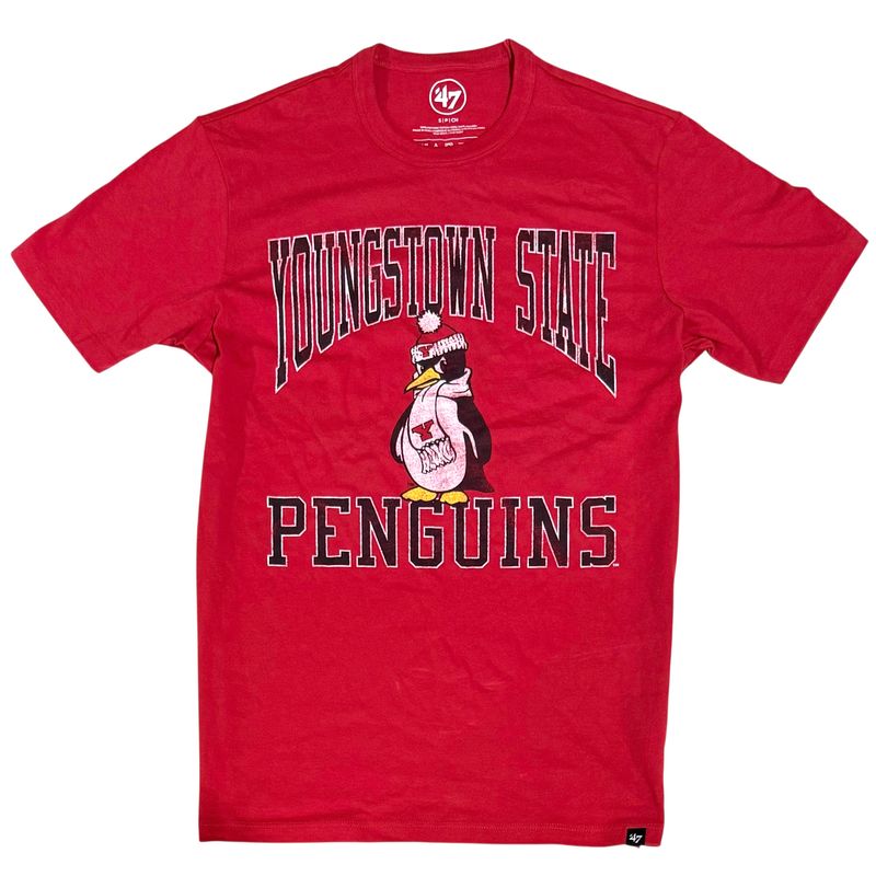Youngstown State Penguins Men’s Racer Red 47 Brand T-Shirt