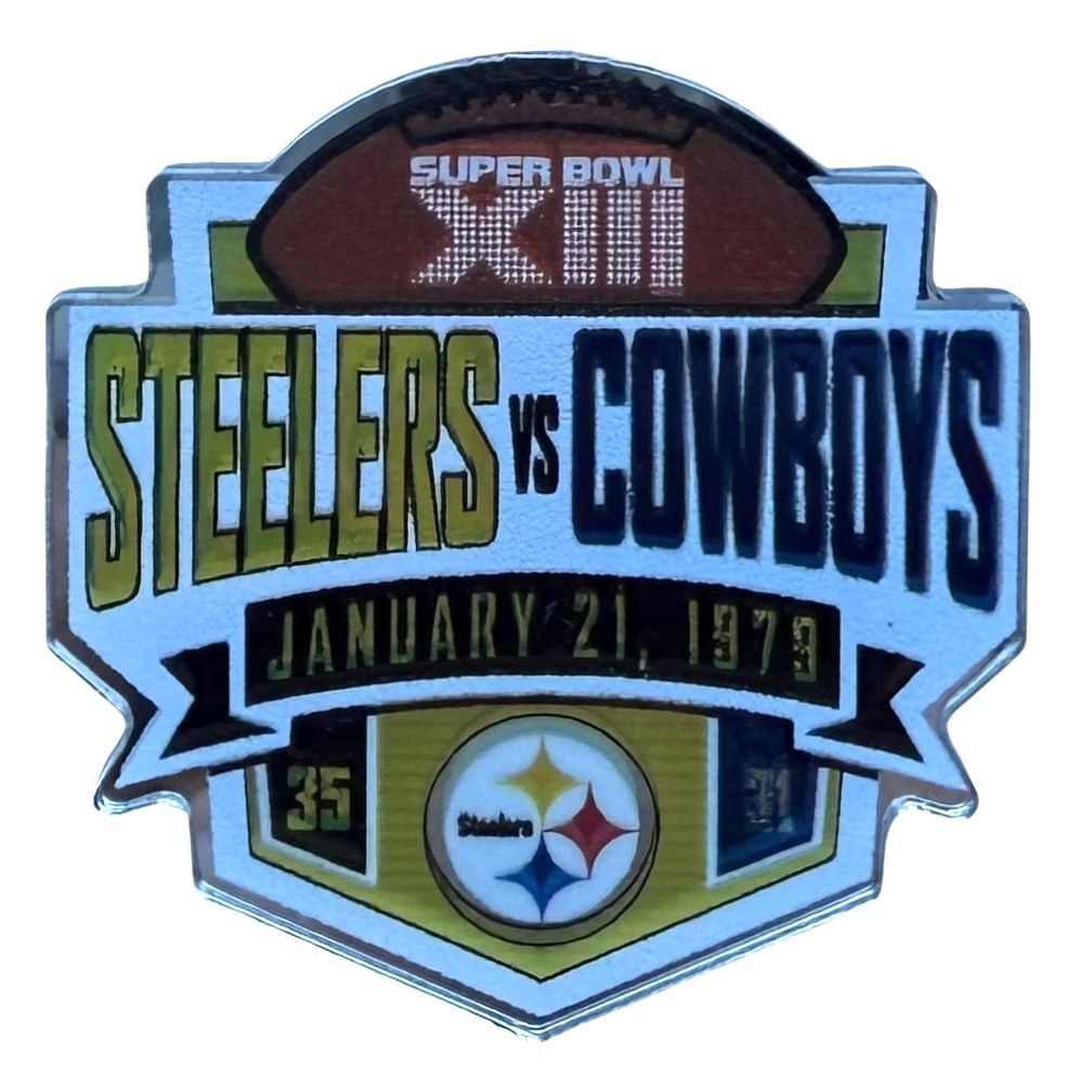 Pittsburgh Steelers vs Dallas Cowboys Super Bowl XIII Acrylic Pin