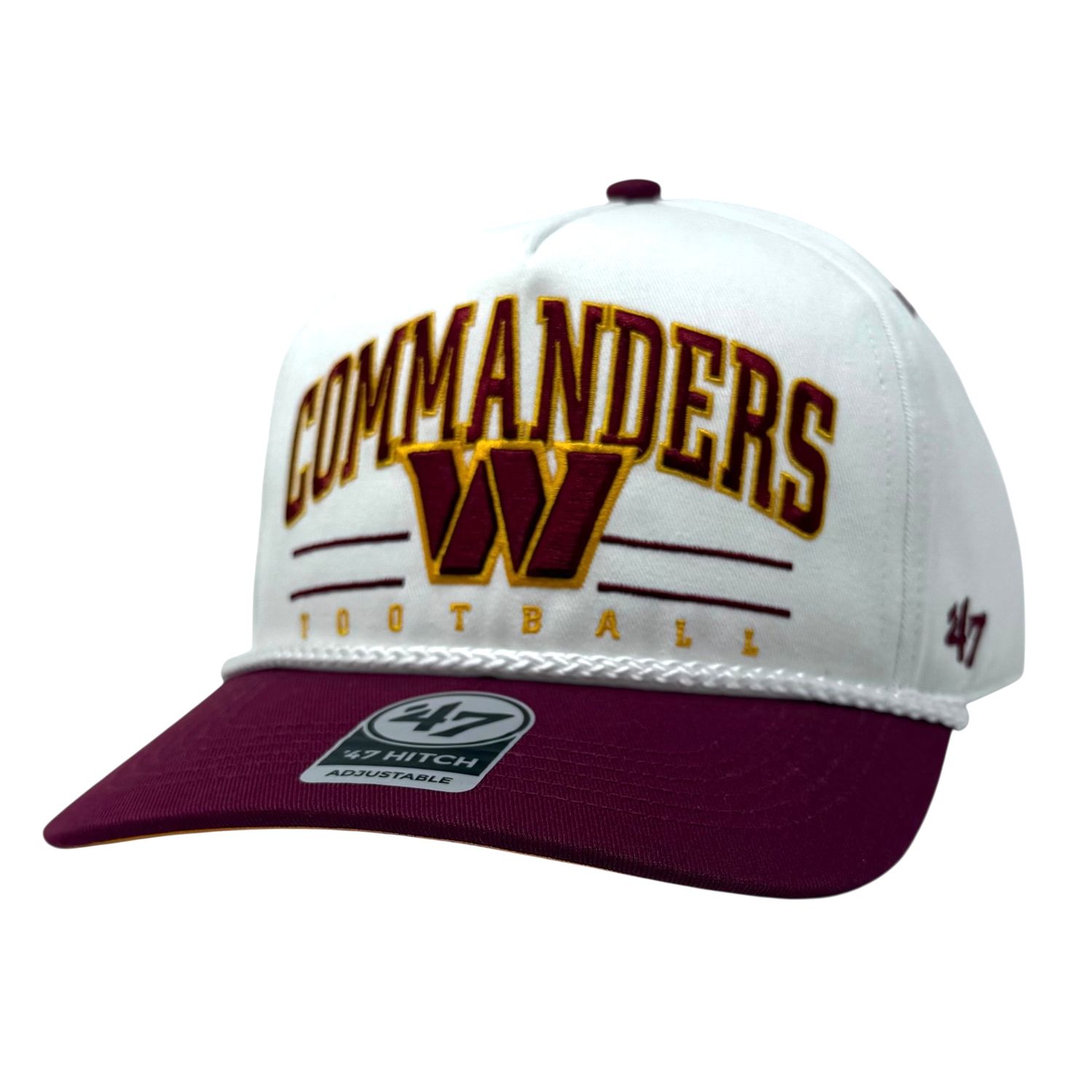 Washington Commanders Men’s White Roscoe 47 Hitch Snapback Hat