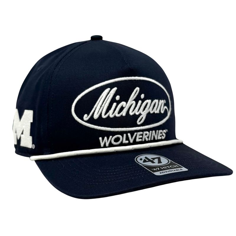 Michigan Wolverines Men’s Navy Foundational 47 Hitch Rope Snapback Hat