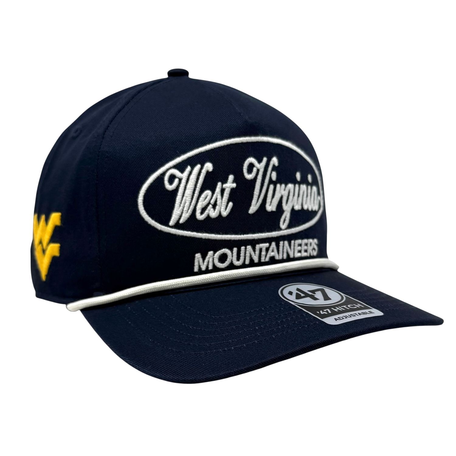 West Virginia Mountaineers Men’s Navy Foundational 47 Hitch Rope Snapback Hat