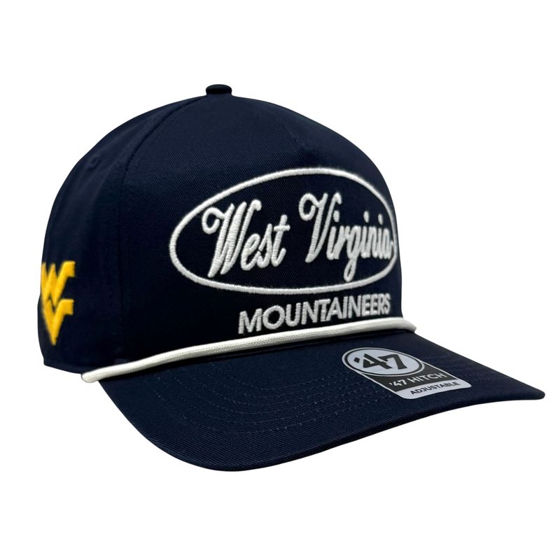 West Virginia Mountaineers Men’s Navy Foundational 47 Hitch Rope Snapback Hat