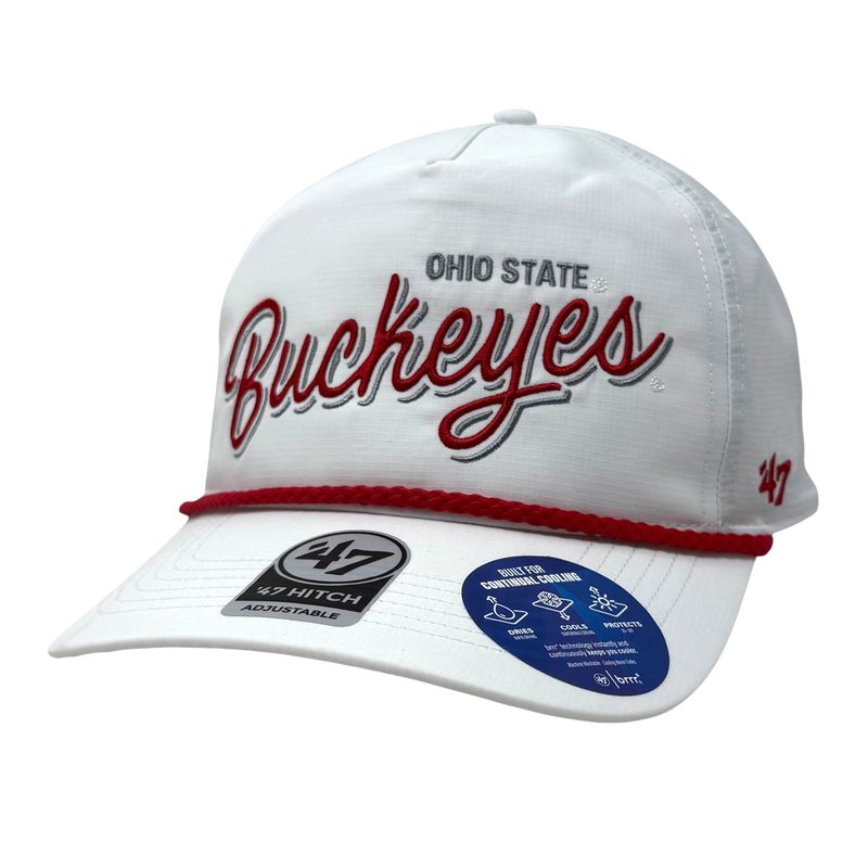Ohio State Buckeyes Men’s White Fairway 47 Hitch Adjustable Hat