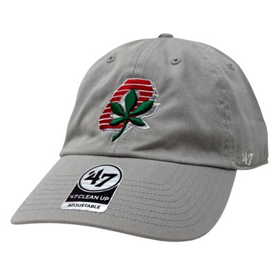 Ohio State Buckeyes Men’s Grey 47 Brand Clean Up Adjustable Hat