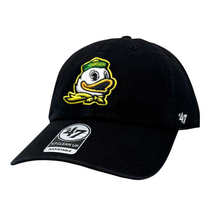 Oregon Ducks Men’s Black 47 Clean Up Adjustable Hat