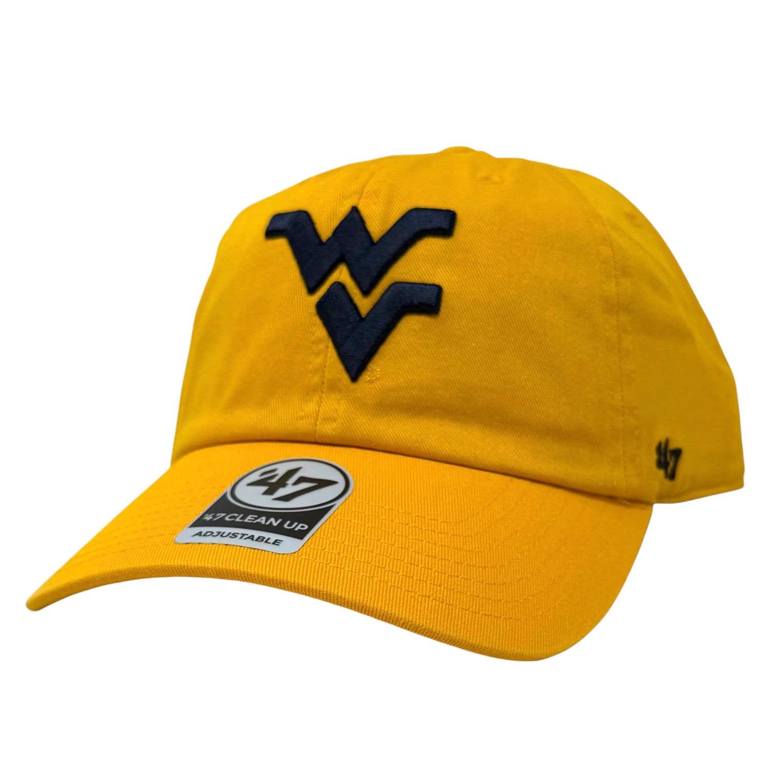 West Virginia Mountaineers Men’s Yellow 47 Brand Clean Up Adjustable Hat