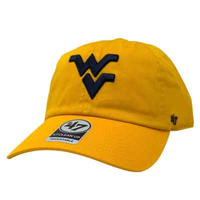 West Virginia Mountaineers Men’s Yellow 47 Brand Clean Up Adjustable Hat