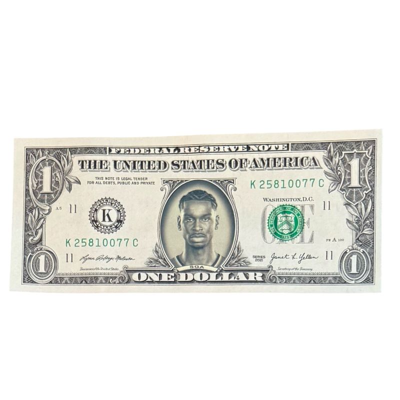 Shai Gilgeous-Alexander Famous Face Dollar Bill