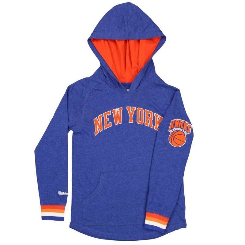 New York Knicks Men’s Mitchell & Ness Hardwood Classics Long Sleeve Pullover Hoodie