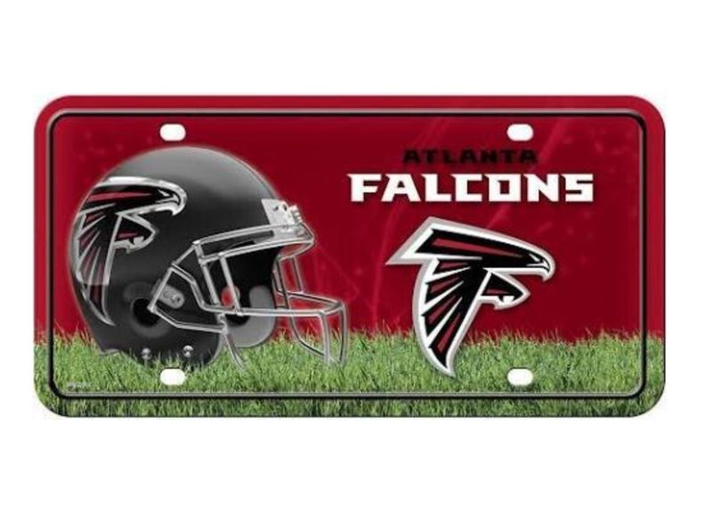 Atlanta Falcons Lightweight Metal License Plate