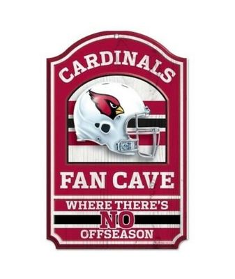 Arizona Cardinals 11"x 17" Wooden Fan Cave Sign