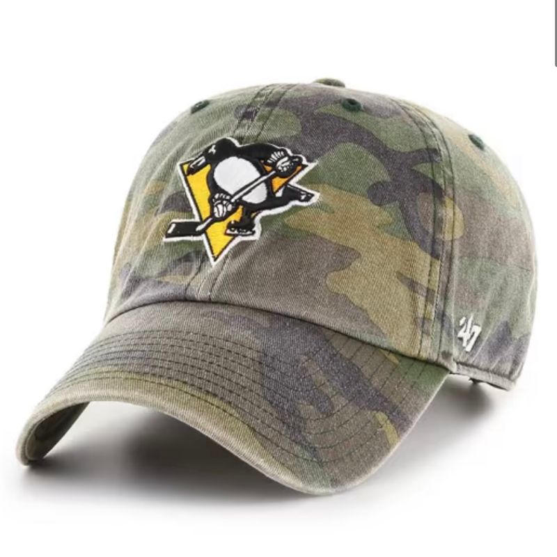 Pittsburgh Penguins Men’s Camo 47 Brand Clean Up Adjustable Hat
