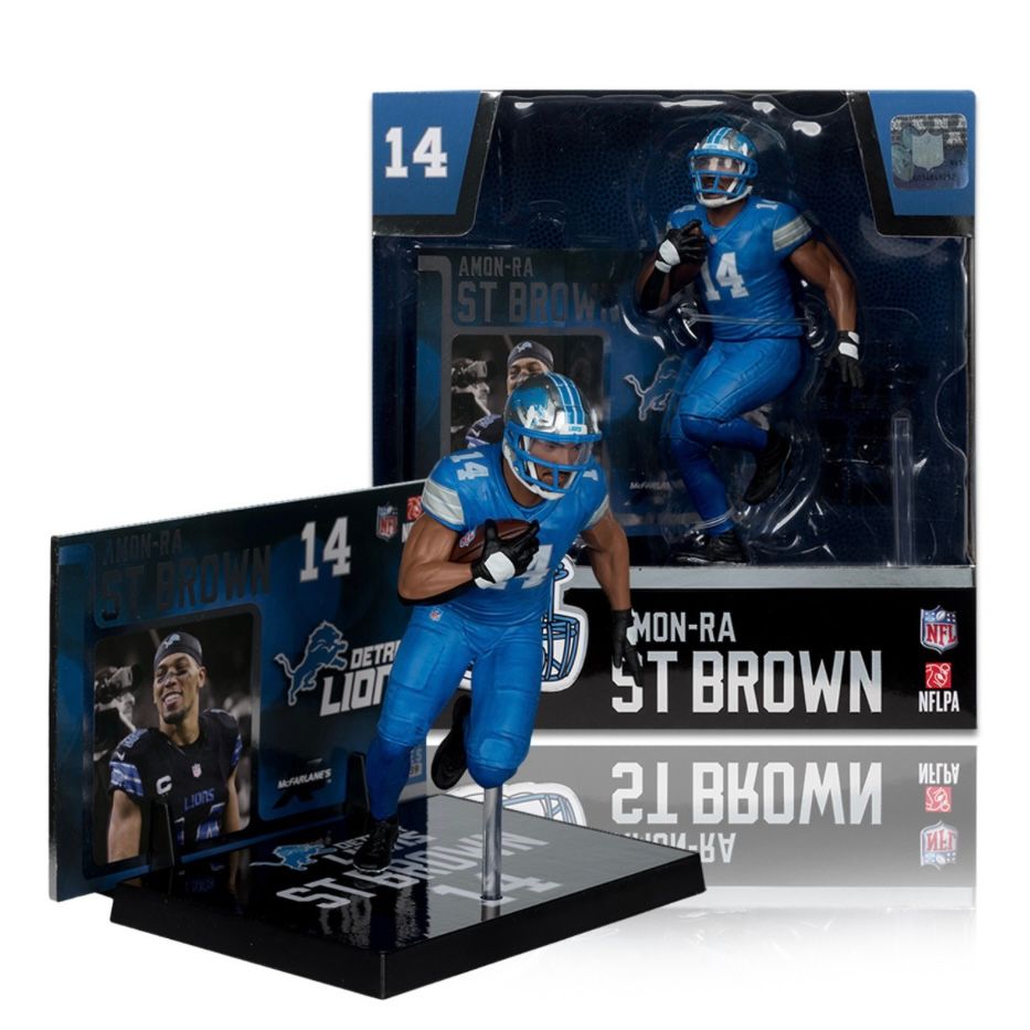 Detroit Lions Amon-Ra St. Brown NFL McFarlane Legacy Series Figure 39 Detroit Lions Amon-Ra St. Brown NFL McFarlane Legacy Series Figure 39