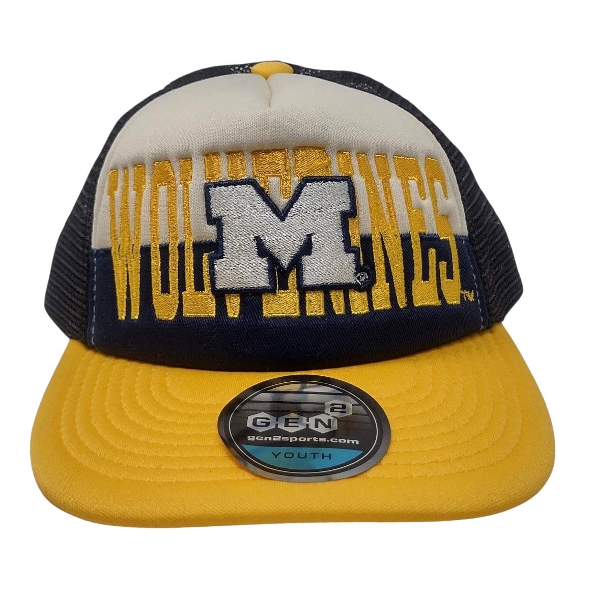 Michigan Wolverines Youth Trucker Adjustable Hat