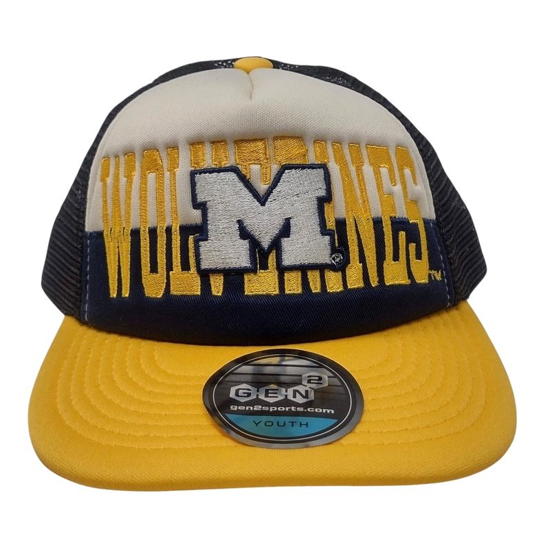 Michigan Wolverines Youth Trucker Adjustable Hat