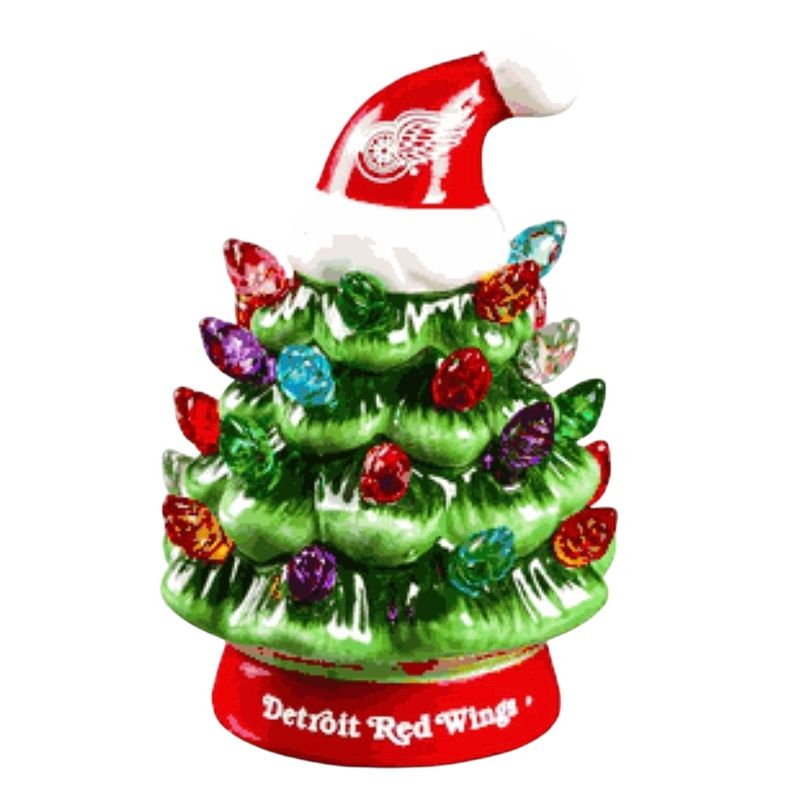 Detroit Red Wings 4" Ceramic LED Christmas Tree