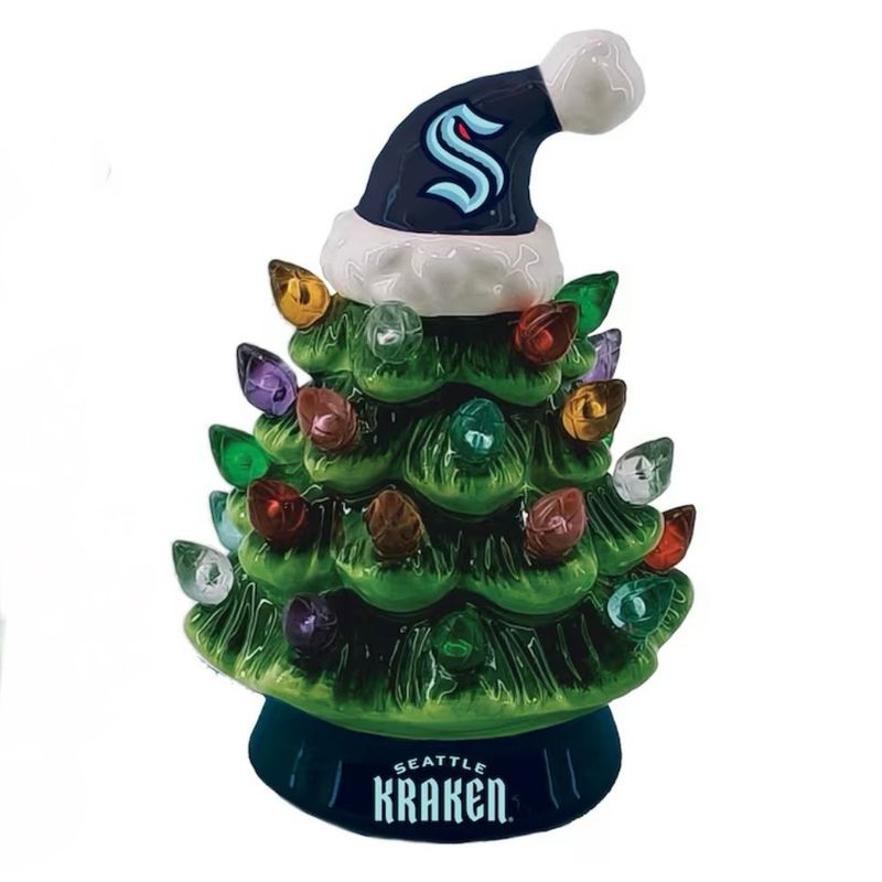 Seattle Kraken 4" Ceramic LED Christmas Tree