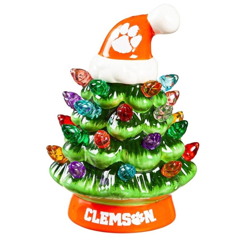 Clemson Tigers 4" Ceramic LED Christmas Tree