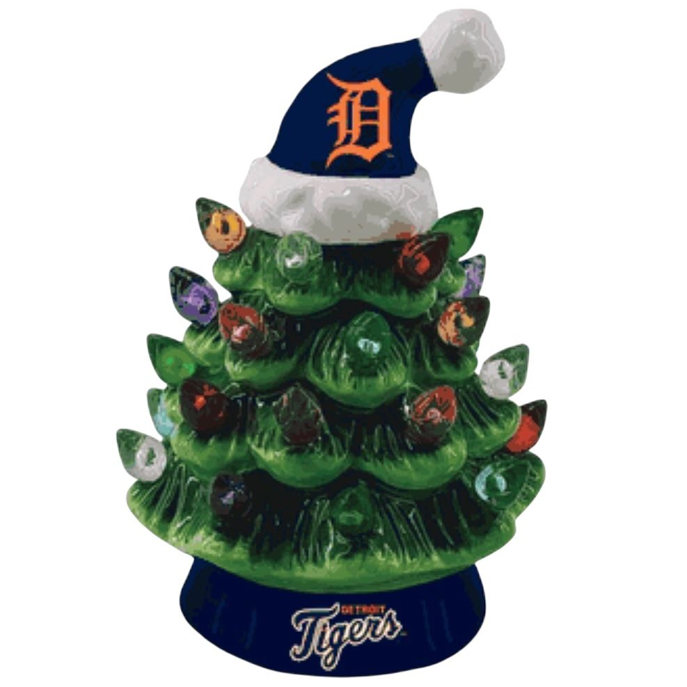Detroit Tigers 4" Ceramic LED Christmas Tree