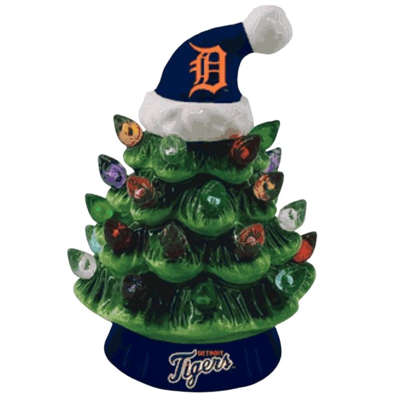 Detroit Tigers 4" Ceramic LED Christmas Tree