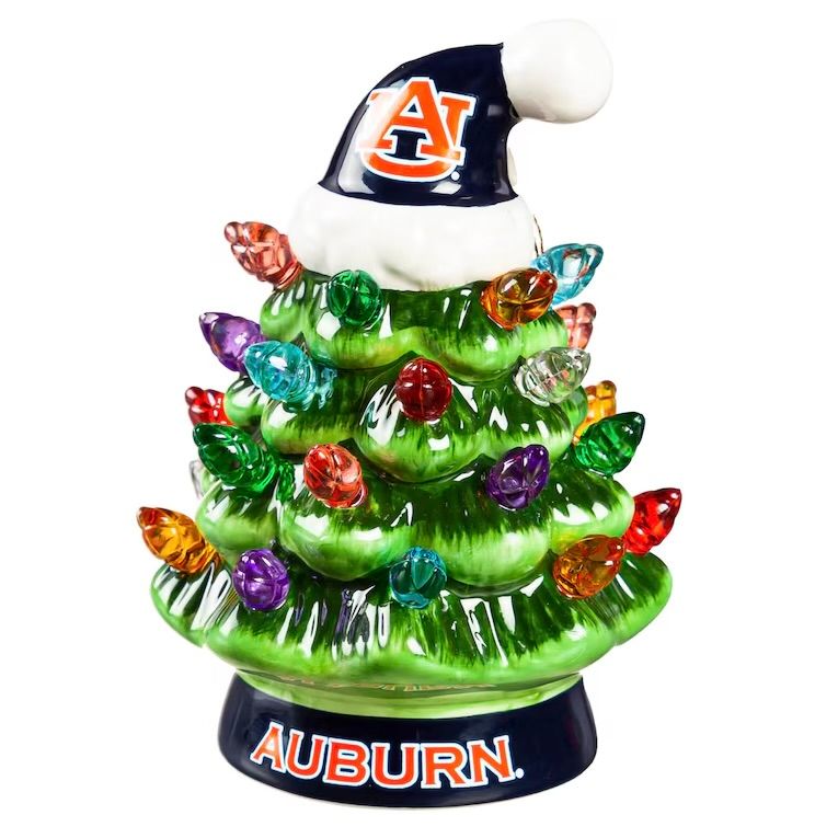 Auburn Tigers 4" Ceramic LED Christmas Tree