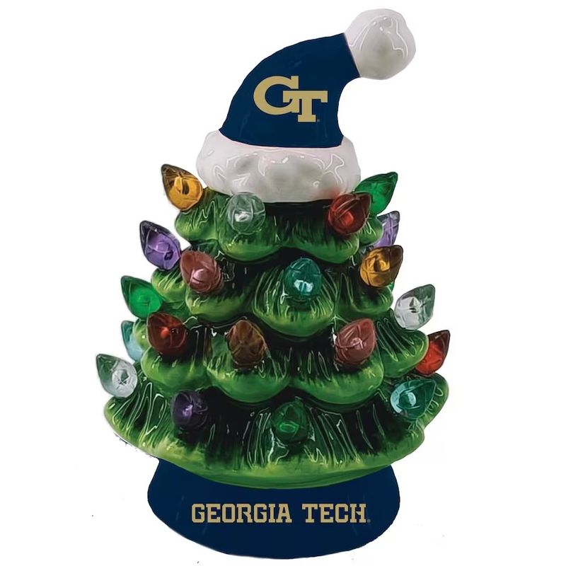 Georgia Tech Yellow Jackets 4" Ceramic LED Christmas Tree