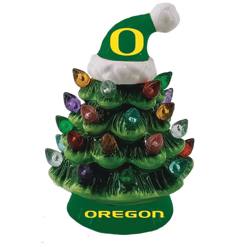 Oregon Ducks 4 Oregon Ducks 4" Ceramic LED Christmas Tree