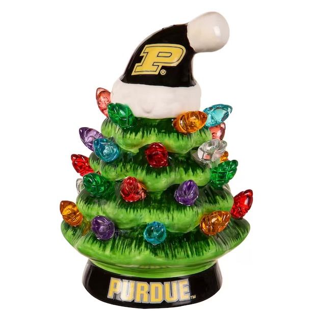 Purdue Boilermakers 4" Ceramic LED Christmas Tree